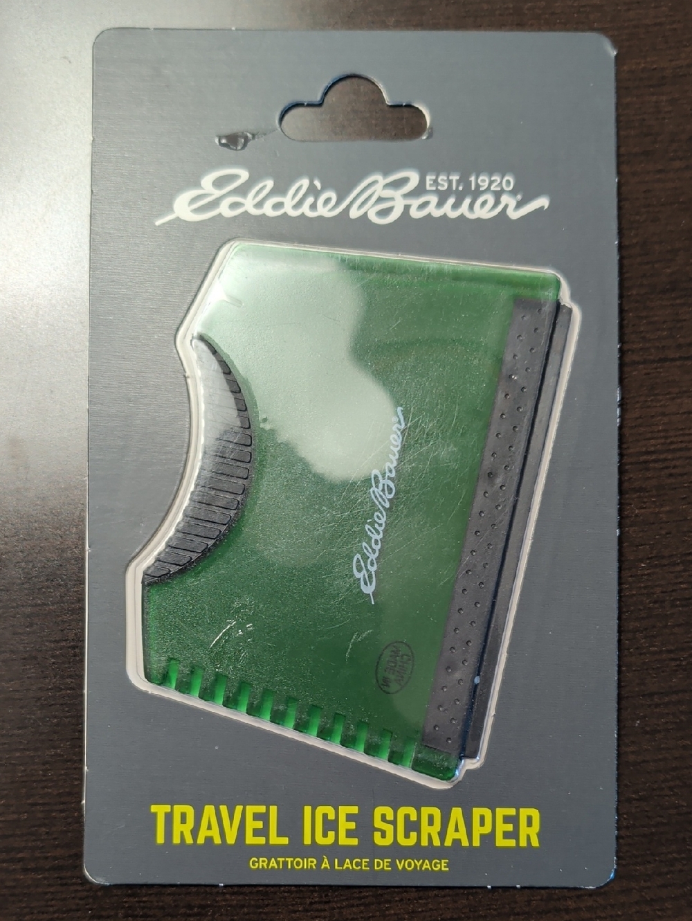 Eddie Bauer Green Travel Ice Scraper with Black Grip Automotive